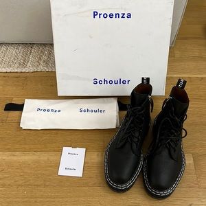 Proenza Schouler black leather boots